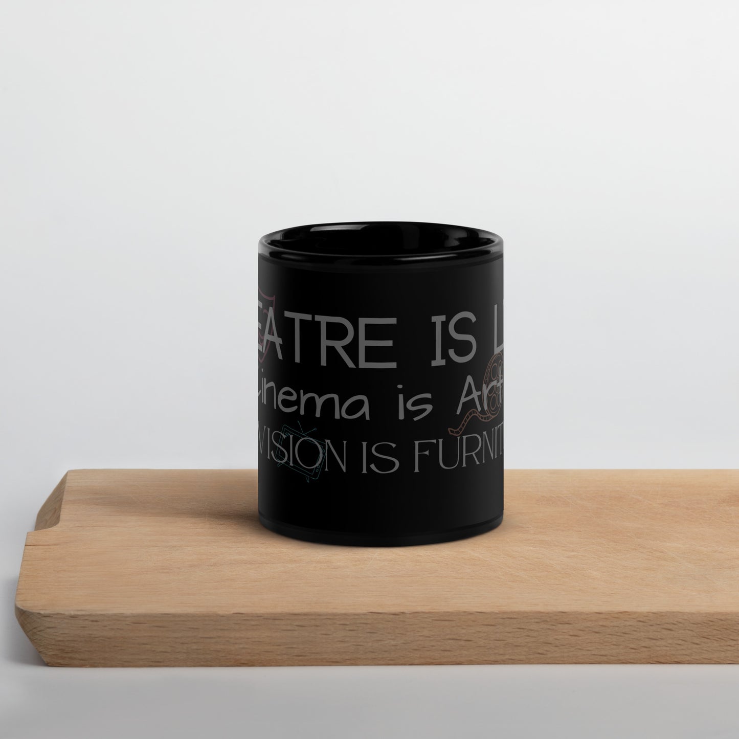 Theatre is Life Black Glossy Mug
