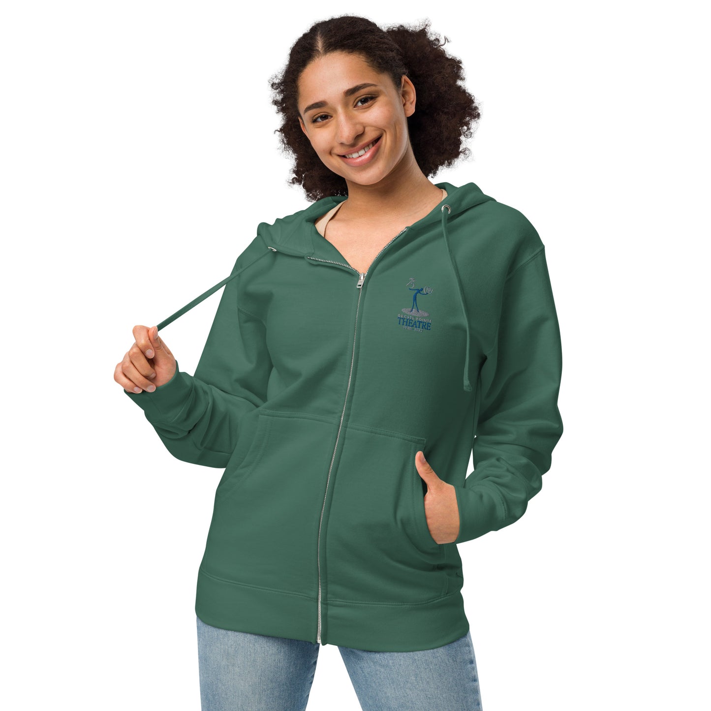 75th Anniversary Unisex fleece zip up hoodie