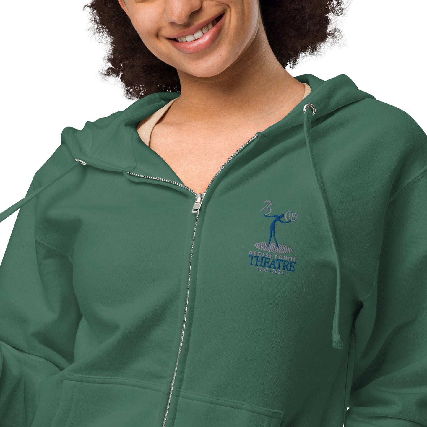 75th Anniversary Unisex fleece zip up hoodie