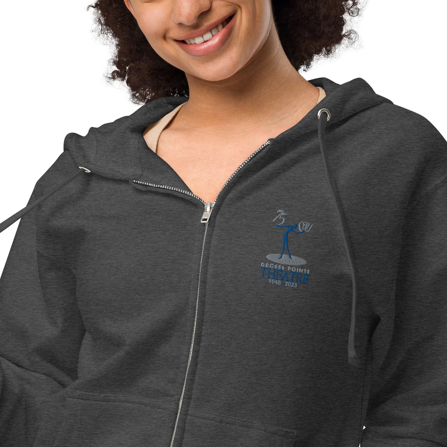 75th Anniversary Unisex fleece zip up hoodie