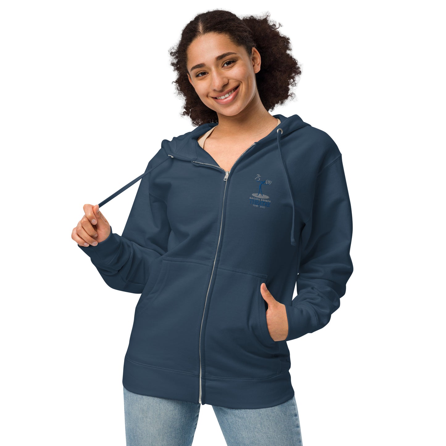 75th Anniversary Unisex fleece zip up hoodie