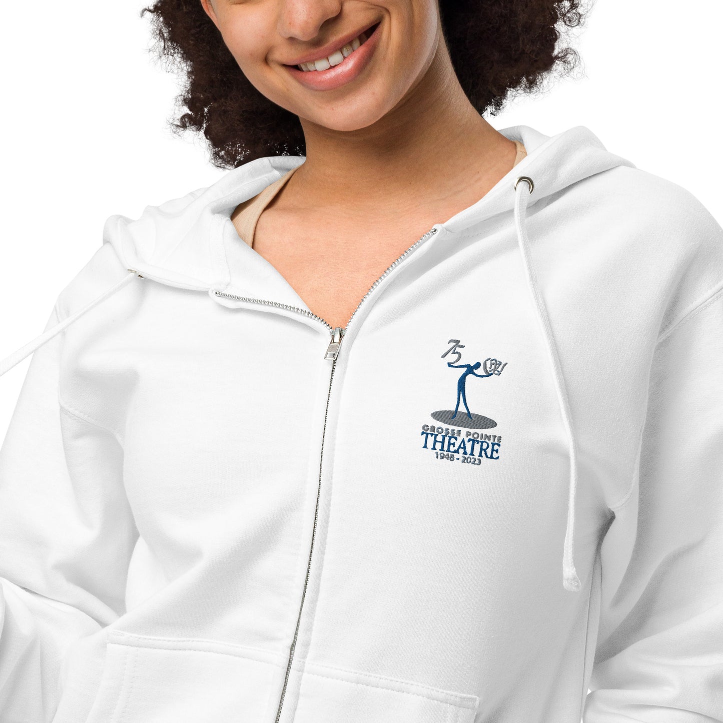 75th Anniversary Unisex fleece zip up hoodie