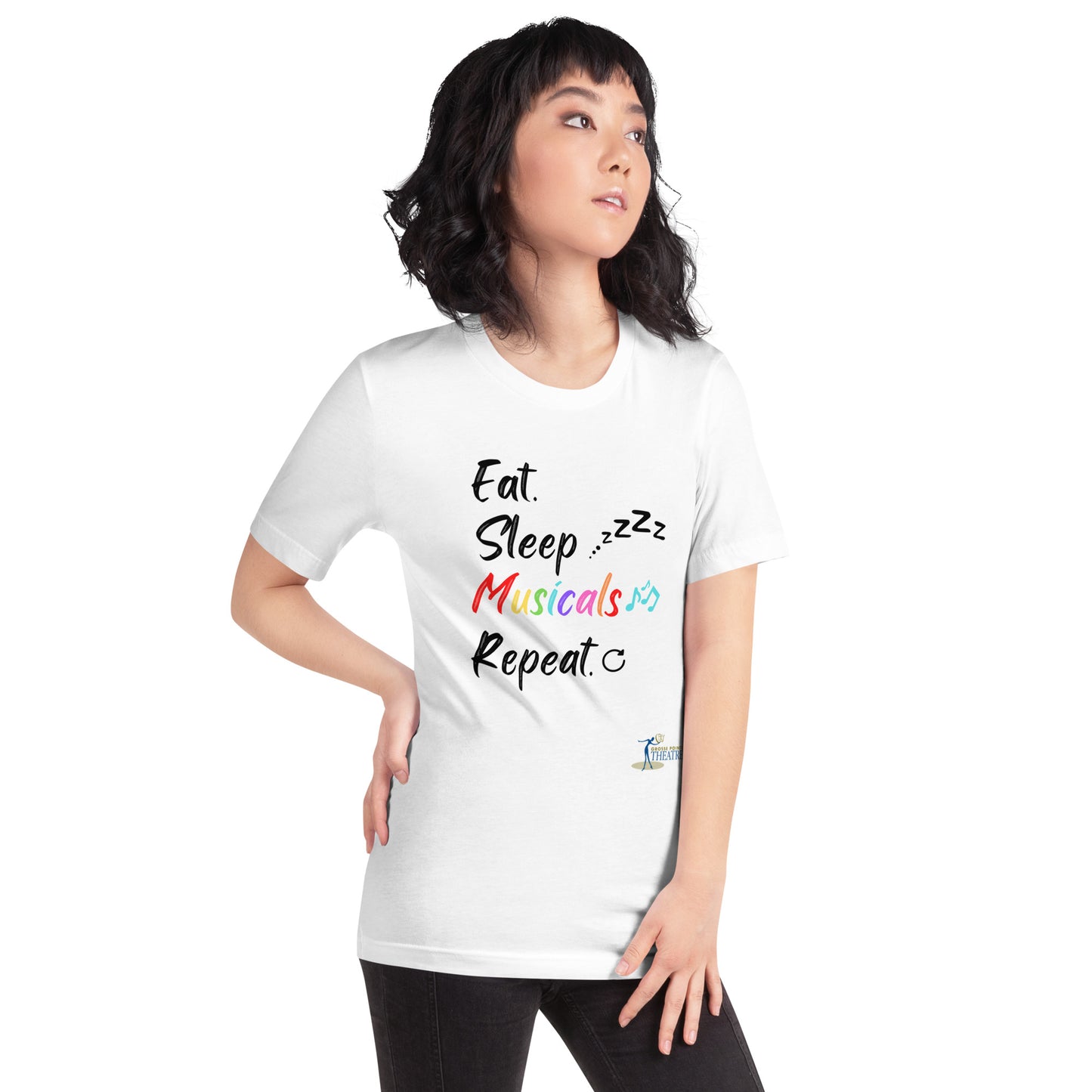 Adult - "Eat, Sleep, Musicals" Unisex t-shirt